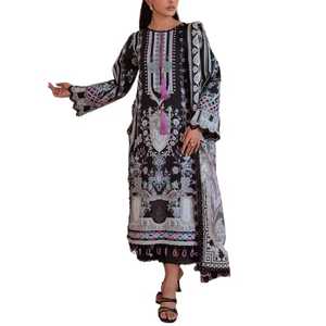 Trajes de Lino Pakistaníes Cómodos para Mujer, Transpirables, Sin Arrugas, Casuales/de Fiesta para Invierno, a un Precio Razonable - Product Image 1