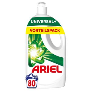 Detergente líquido Ariel, 80 lavados Universal+, potente quitamanchas en 1 lavado, incluso en un ciclo de lavado en frío. - Product Image 1