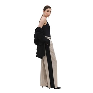 Pantalones Casuales de Cintura Alta para Mujer, Elegantes y Cómodos, Transpirables, de Lona, Largo Midi, Talla XL, para Oficina, Mega Merchant - Product Image 2