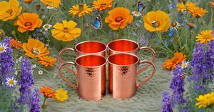 Juego de 4 Tazas Moscow Mule Clásicas Martilladas, Hechas a Mano, de 16 Onzas, Cobre Puro Sólido Sin Recubrimiento, Ecológicas y Modernas - Product Image 5