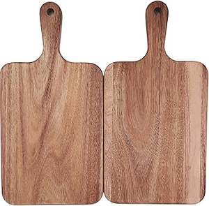 Planche à découper en bois faite à la main de la meilleure qualité Planche à découper de cuisine avec poignée disponible au meilleur prix d'Inde - Product Image 5