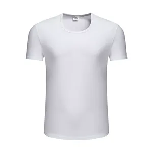 T-shirt pour homme de haute qualité, tendance, ample, devant uni, personnalisable, en gros, nouveau style, 100% coton, haut décontracté pour le sport - Product Image 2