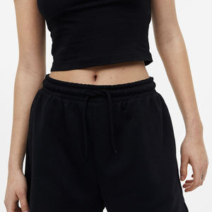 Vente en gros de sweatshirt de couleur unie en coton à la mode d'été personnalisé style athlétique haut logo ceinture bouton sexy court décontracté - Product Image 3