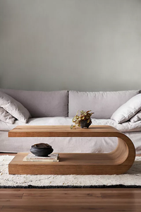 Modern Home Furniture <b>U</b>-Shape Light Coffee Table Solid Wood Combination <b>Living</b> Room Table Handcrafted Wooden Coffee Tables - Product Image 3