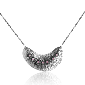 Hot Selling Oxidized Sterling Silver Natural <b>Pink</b> Zircon Gemstone Pendant <b>Necklace</b> Custom Jewelry Manufacturer - Product Image 2