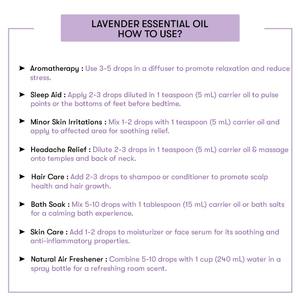 Pack Combo d'Huiles Essentielles 100% Pures de Lavande et de Rose, Huile d'Arbre à Thé Hydratante Pressée à Froid avec Ingrédients de Frankincense et Myrrhe - Product Image 3