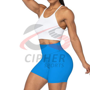 Nouvelle vente chaude femmes taille haute Shorts de course entraînement femmes Shorts Fitness & Yoga Wear avec poches - Product Image 1