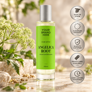 Spray désodorisant à la racine d'angélique, marque privée, 100 ml |   Parfum balsamique aux herbes longue durée |   Fabricant OEM Espagne - Product Image 1