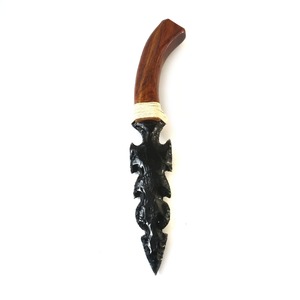 Couteau artisanal en obsidienne noire de qualité supérieure, athame, poignard, design mascotte, MUNTAHA AGATE, 5-5,5 pouces, toucher réel pour l'art - Product Image 6