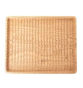 Plateau carré en rotin simple plateau de service tissé léger pour collations boissons cuisine décor thé café petit déjeuner affichage - Product Image 1