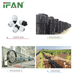 IFAN nhà máy bán hàng trực tiếp giá đen ánh sáng màu xám thẳng phụ kiện đường ống tròn phụ kiện đường ống nhựa PE phụ kiện đường ống - Product Image 6