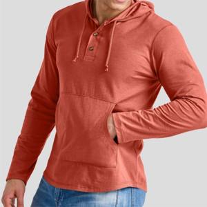 <b>Men's</b> Stylish Regular Fit Spandex/Polyester Pullover Hoodie with Digital Printing Breathable Eco-Friendly Fabric for Spring - Product Image 2