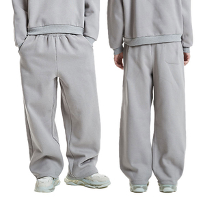 Custom <b>Mens</b> Sweat Straight Track Pants Loose Fit <b>Trousers</b> 600 Gsm Flared Wide Leg <b>Baggy</b> Sweatpants premium quality streetwear - Product Image 1