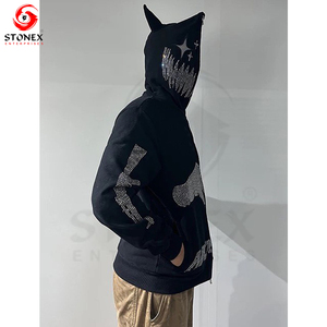 Luxury Oversized <b>Pullover</b> Hoodie Custom 100% Cotton Heavyweight Streetwear for Winter Plain Dyed - Product Image 3