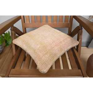 Oreiller patchwork Kantha en laine beige 14x14 pouces oreiller rustique moelleux brodé vintage de luxe pour une utilisation au sol - Product Image 4