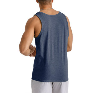 Débardeur personnalisé pour hommes en coton respirant sans manches OEM pour l'été, pour vêtements de fitness, vêtements de sport avec logo, pour les promotions de marque privée - Product Image 2