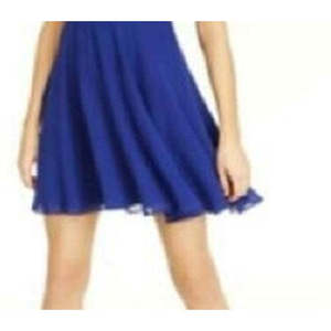 Abito Skater Blu con Scollo a V City Studios per Ragazze, Design Personalizzato, Vita Impero, Traspirante, Fantasia a Pois, Taglia XS - Ideale per Feste Diurne - Product Image 3