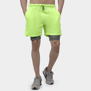 Neon-Charcoal <b>Summer</b> Shorts with Custom Design Elastic Waist and Drawstring Closure Polyester Hot Shorts with Logo Decoration - Product Image 4