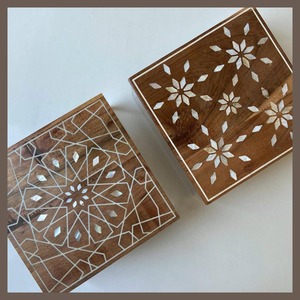 Luxury Ramadan and Eid Gift Box <b>Set</b> with Wooden Lid Mother of Pearl Inlay and Acrylic Base Handmade for a Unique Arabian Style - Product Image 4
