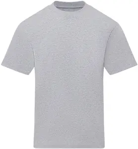 Venta al por mayor de alta calidad de peso pesado camiseta Logo en blanco de gran tamaño de impresión de los hombres lisos 100 algodón camiseta personalizada