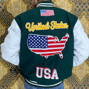 Chaqueta Universitaria de Lona Personalizada con Logotipo Frontal, Color Personalizado, Transpirable, Ecológica, Estilo Único, en Oferta para Hombre - Product Image 1