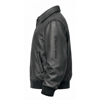 Blouson Bomber Techwear Homme en Toile Noire et Cuir de Vache, Personnalisé, Style Discret, Broderie Hip Hop, Streetwear Punk, Veste Universitaire Hiver