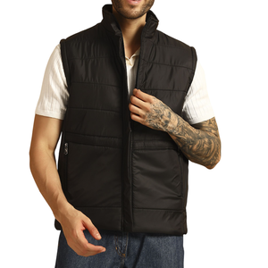 Gilet matelassé personnalisé Offre Spéciale pour homme-Gilet sans manches respirant Streetwear d'hiver avec capuche amovible pour un nouveau look tendance - Product Image 4