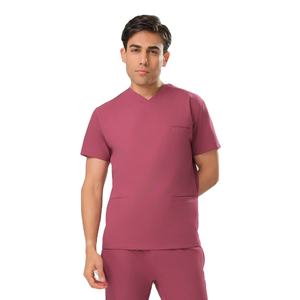 Haut de blouse médicale léger pour hommes, uniforme médical à manches courtes, tenue professionnelle pour clinique, fournisseur OEM sous marque privée - Product Image 2