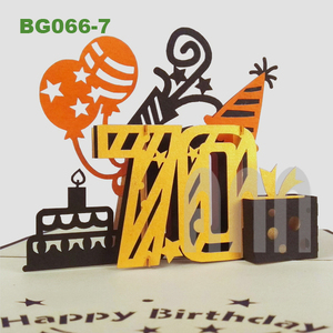 ANN HANDICRAFT BG066 3D Pop Birthday Greeting Cards-Handmade 4-Color UV Printed Souvenir <b>Paper</b> Material - Product Image 2