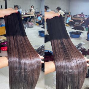 Super venta para mujeres Top1 producto brillante suave hueso recto vietnamita extensiones de cabello humano 613 paquetes de pelo crudo Genius Weft - Product Image 5