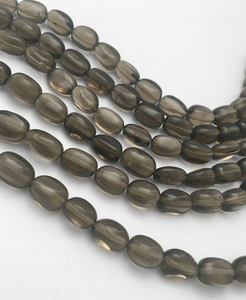 Big Smoky Quartz Tumble Beads pierre précieuse en vrac perlé avec tout percé et cordes - Product Image 1