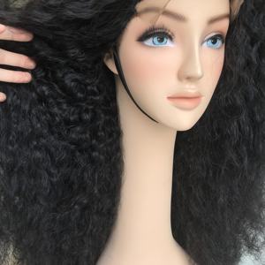 Cheveux vietnamiens dentelle avant perruque 250 densité birman bouclés couleur noire frontale 13x4 perruque pour les femmes noires - Product Image 6