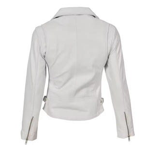 Wholesale High Quality Winter Women's Leather <b>Biker</b> <b>Jacket</b> - Product Image 3