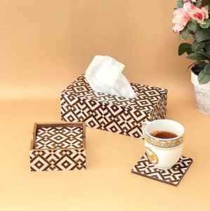 Portapañuelos de Papel de Lujo Estilo Clásico con Color Personalizable para Decoración de Mesa de Restaurante u Hogar, Accesorio Premium MA CRAFT INDIA - Product Image 3