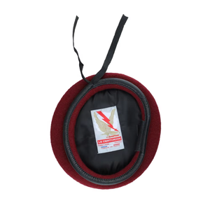 Casquette béret tactique brodée rouge en laine 100% de haute qualité, design personnalisé, double sécurité, fabrication en usine - Product Image 5