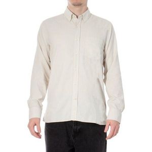 Camicia Marrone da Uomo Officine Generale in Popeline 100% Cotone, Manica Lunga, Chiusura con Bottoni, Traspirante, Taglia 4XL, Alla Moda - Product Image 1