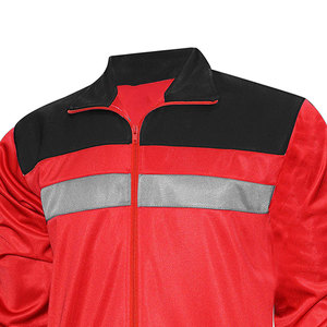 Ensemble de survêtements d'hiver au design tendance, manches longues décontractées, couleur noire avec sublimation rouge, option taille plus écologique - Product Image 6