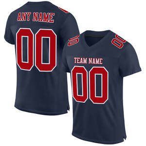 Camiseta de Fútbol Americano Unisex, Corta, de Malla, Cómoda, Duradera, Talla Grande, Deportiva, Personalizada, Sublimada, con Diseño Bordado - Product Image 1
