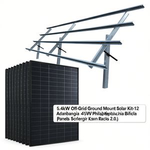 Kit solaire hors réseau de 5,4 kW - 12 panneaux bifaciaux Philadelphia de 450 W - Support au sol Sinclair Sky Rack 2.0 - Product Image 2