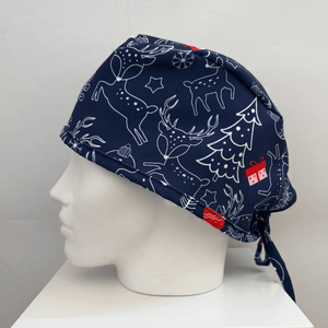 Prix de gros personnalisé imprimé bonnet chirurgical lavable cravate dos médecin infirmière couvre-chef chapeau médical professionnel porter des casquettes de gommage - Product Image 4