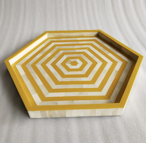 Bandeja para servir con incrustaciones de hueso de calidad estándar, bandeja para servir té, diseño adorable anidado a precio competitivo - Product Image 4