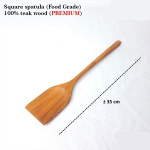 Premium Teak <b>Wood</b> <b>Cooking</b> <b>Utensil</b> Set with Crock Food Grade Kitchen Tools Heat Resistant Spatulas - Product Image 3