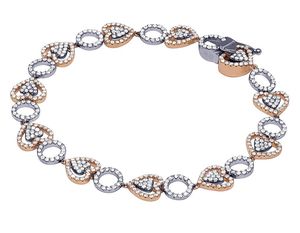 S925 plata esterlina estilo Hip Hop redondo Moissanite diamante en corazón diseño clásico fiesta desgaste pulsera para mujer - Product Image 1