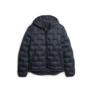 Chaqueta acolchada impermeable personalizada con capucha, Abrigo acolchado de diseñador para hombre, chaqueta con capucha y cremallera de invierno con burbujas para hombre, envío DDP - Product Image 1