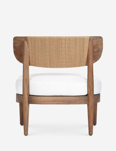 Modern Natural Wood Dining <b>Chair</b> with Unique Rope Detail and Padded Seat-Eco-Friendly Durable for Home Office & Apartment Use - Product Image 2