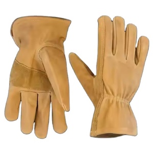 Heavy-Duty Sheep Grain Leather <b>Driver</b> <b>Gloves</b> Comfortable Soft Heat Anti-Static Safety <b>Gloves</b> for Personal Gardening Hand Arm - Product Image 2