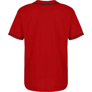 เสื้อเบสบอลออกแบบเองทำจากโพลีเอสเตอร์แห้งเร็วระบายอากาศได้ดีมีความทนทานพร้อมโลโก้ชื่อและหมายเลขสำหรับทีม OEM - Product Image 4