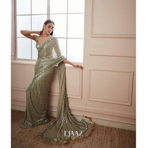 Georgette-ropa de boda de alta calidad para mujer, accesorio de fiesta de alta calidad, bordado de secuencia, a precio barato de Surat - Product Image 1