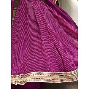 <b>Charming</b> Purple Leheriya Printed Georgette Lehenga Choli for Festive & Wedding Wear - Product Image 3