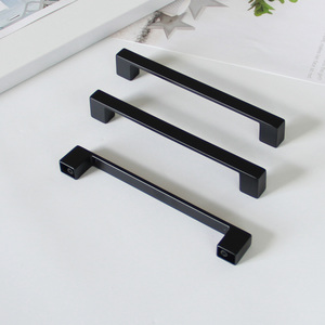 Premium Zinc Alloy <b>Black</b> Kitchen Cabinet Pulls Contemporary Rectangle Bar Drawer Handles Dresser Wardrobe Furniture <b>Doors</b> - Product Image 3